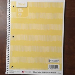 NWT Yellow Mead Notebook